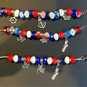 Custom hand made 4th of July bracelets